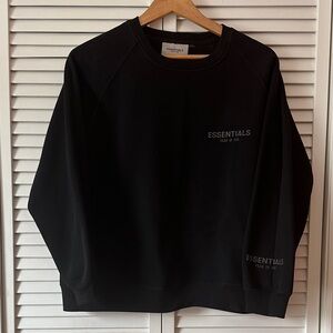 Essentials Black Crewneck Men's Sweater